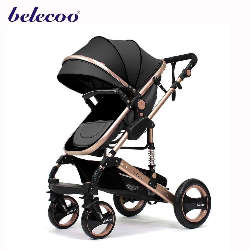 Belecoo Q3 2 in 1 Stroller / Bassinet - Oxford Black