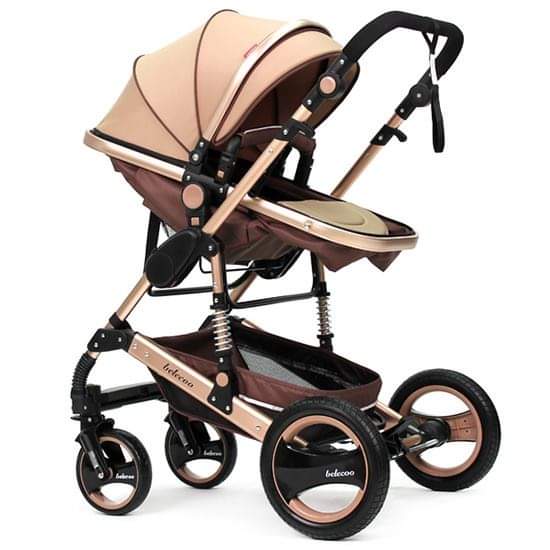 Belecoo Q3 2 in 1 Stroller / Bassinet - Elastic Khaki