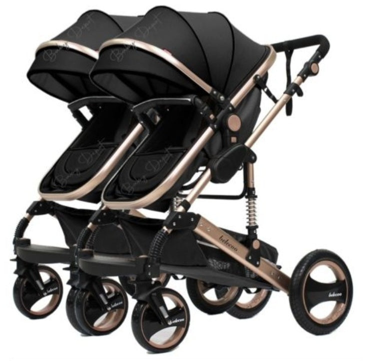 Belecoo Twin Split Stroller / Bassinet