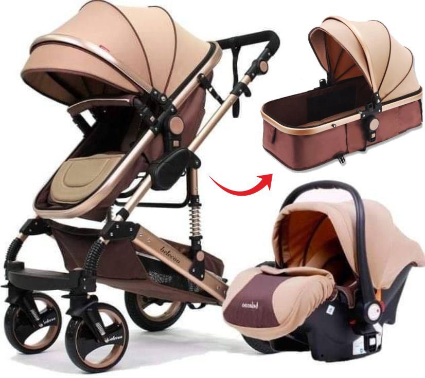 Belecoo Q3 3 in 1 Travel System Elastic Khaki