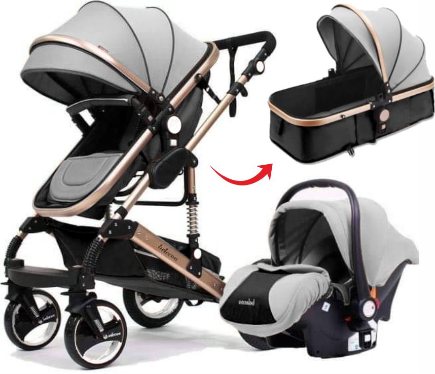 Belecoo Q3 3 in 1 Travel System  Grey